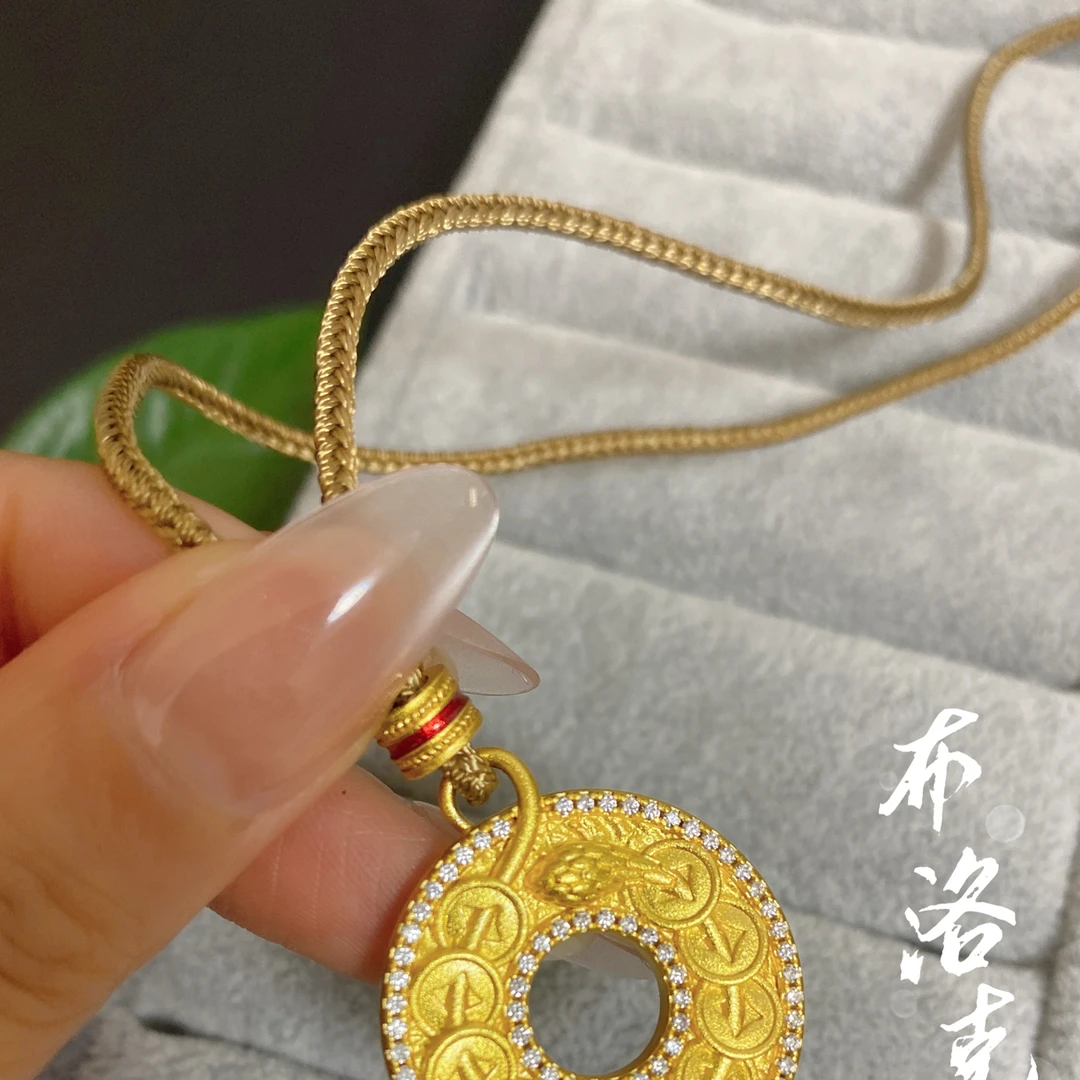 铜合金吊坠 钱多多锦鲤如意平安扣051#
