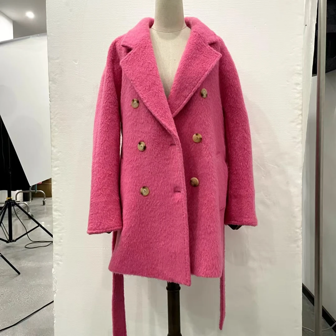 长款外套冬季法式羊驼女大衣毛呢外套网红呢子新款801xyd