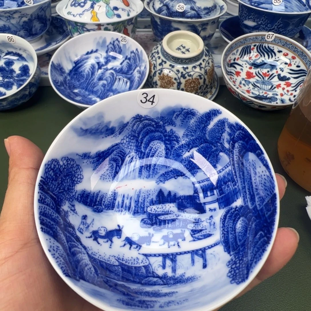 景德镇纯手工纯手绘茶具木木34