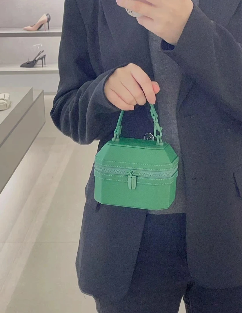 CHARLES&KEITH 50151259绿色XS女士单肩手提包