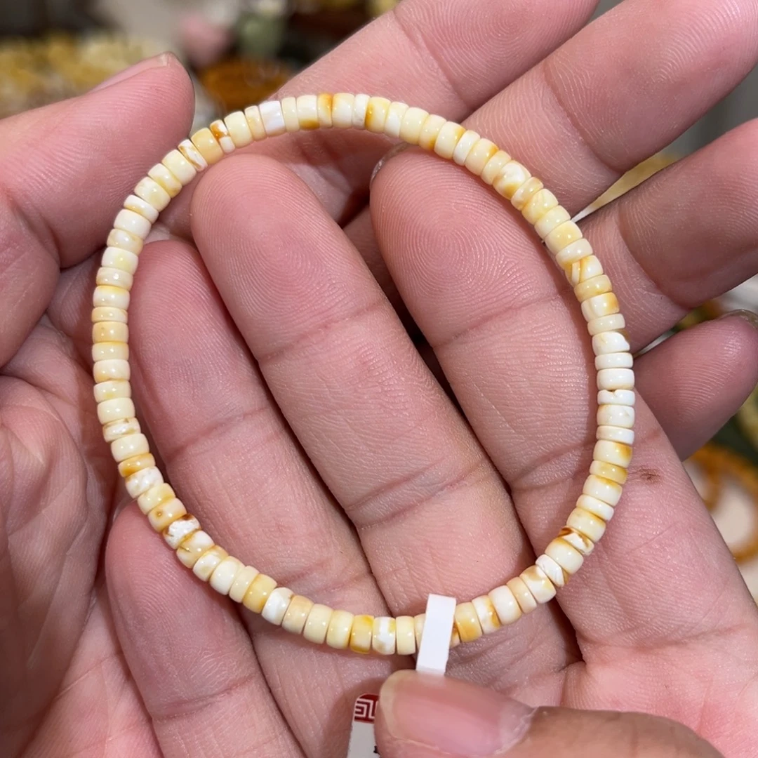 金***记蜜蜡未镶嵌手链4.0mm