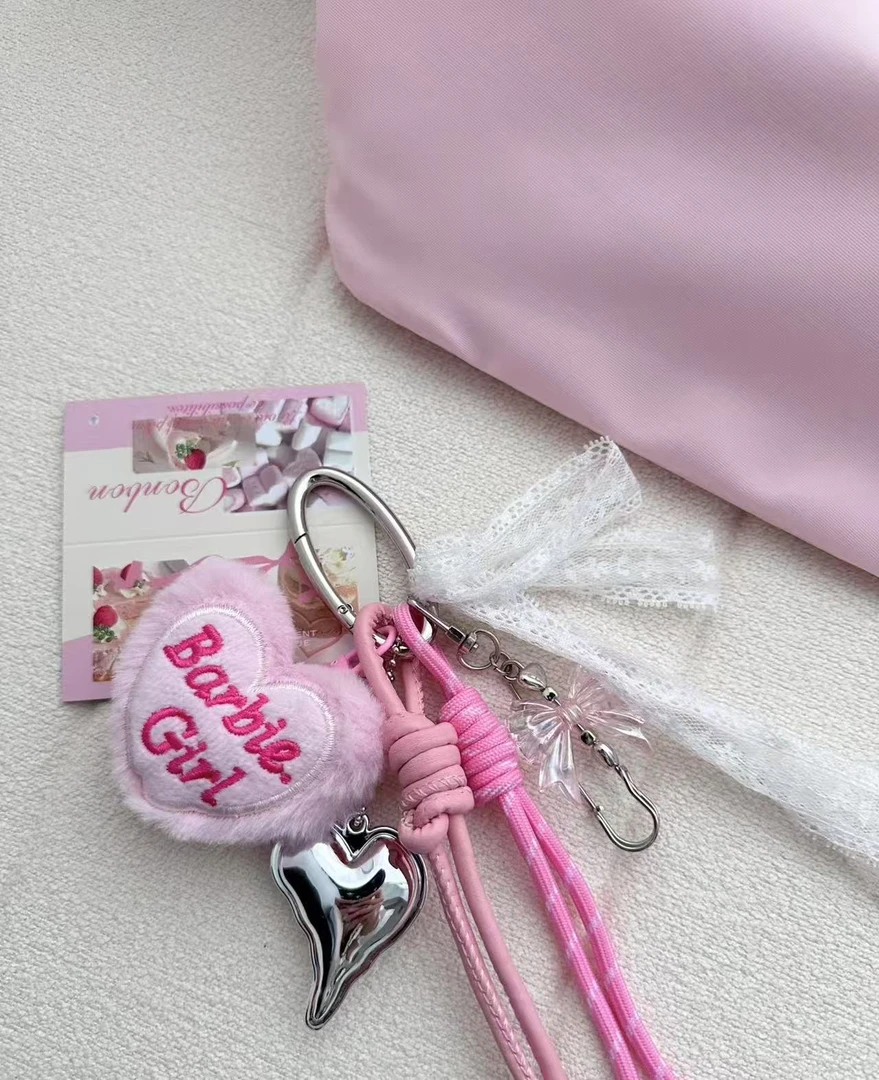 爱心ins可爱毛绒个性礼物创意钥匙扣学生书包挂件钥匙链挂饰
