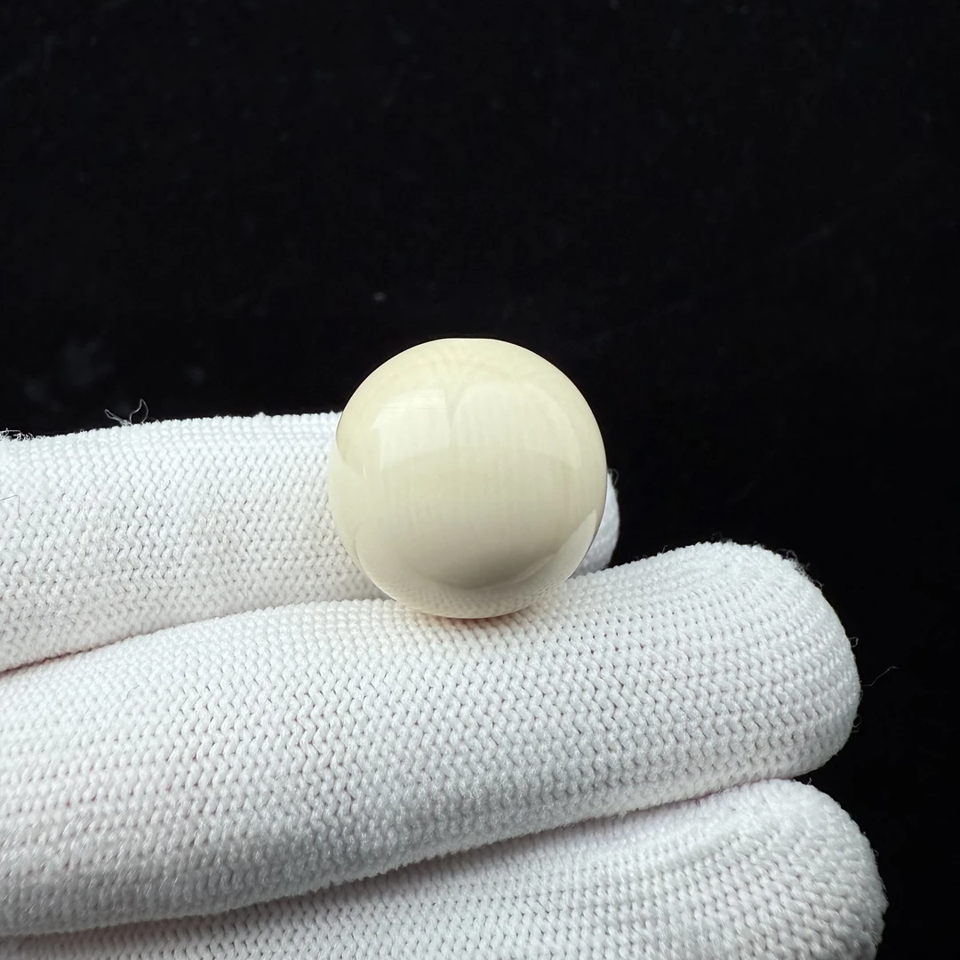 K9095天然猛犸牙 芝士皮圆珠20mm一物一图 假一罚十
