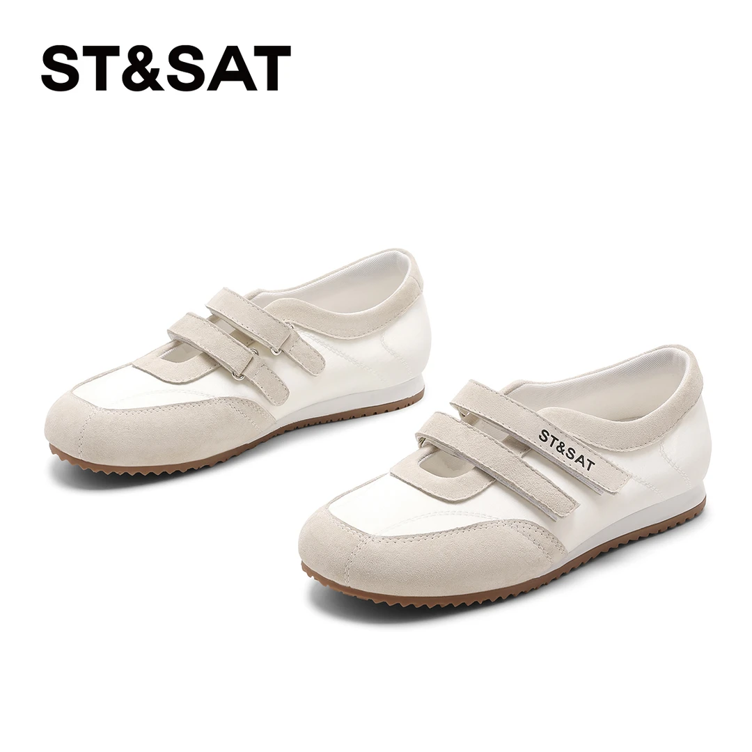 星期六德训鞋子多巴胺百搭真皮鞋子女款爆款2025新款秋季休闲鞋女