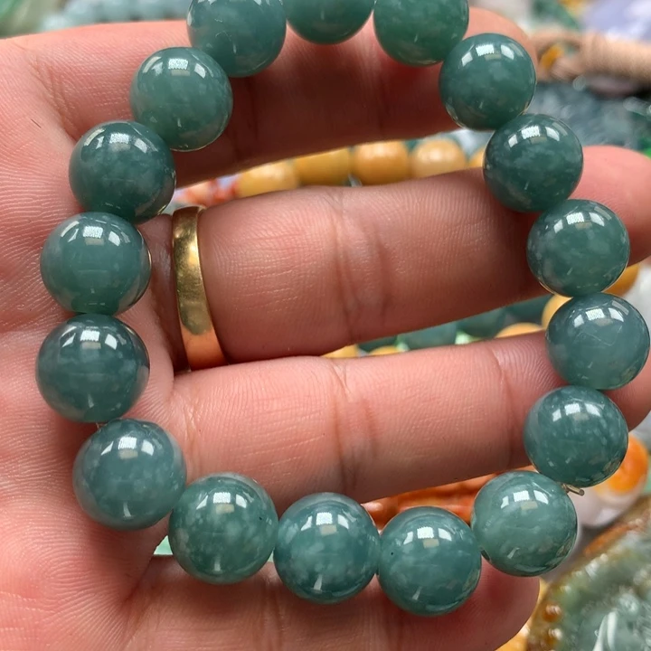 翡翠项链未镶嵌保真天然a货翡翠