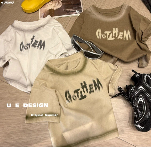 F2-10。25092橘子男短袖洋气韩版百搭夏季T恤上衣休闲风B类打底衫