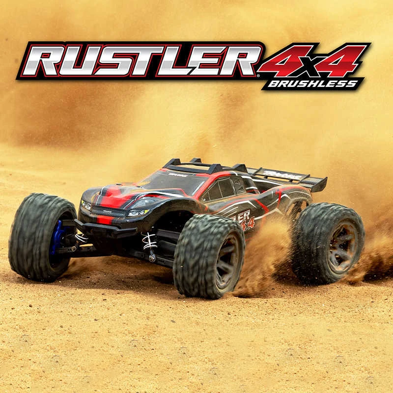 TRAXXAS新款1/10 Rustler低底盘遥控电动越野车四驱无刷#67164-4