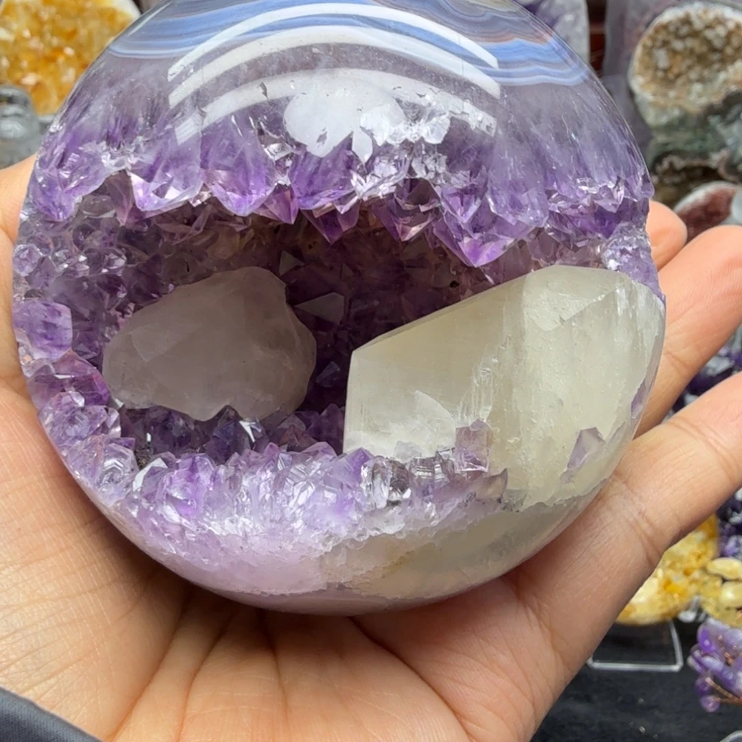 摆件未镶嵌紫晶奇石摆件