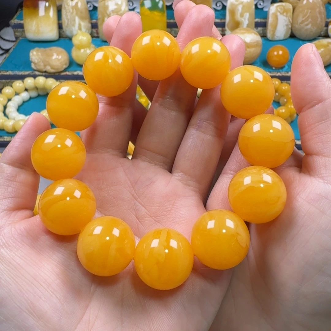 琥珀未镶嵌手链同料