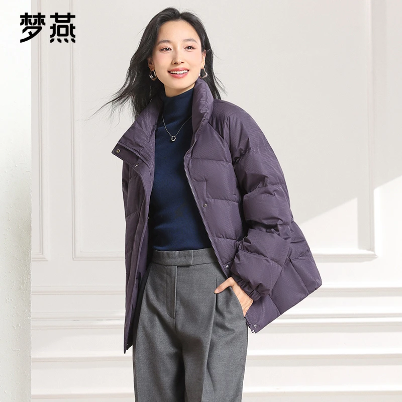 梦燕秋冬女款时尚百搭气质大方宽松休闲舒适保暖羽绒服CY11B5008