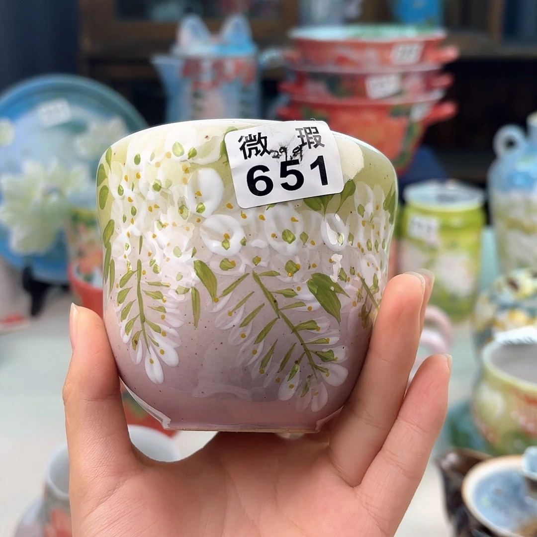 景德镇手绘高温釉下彩陶瓷茶具
