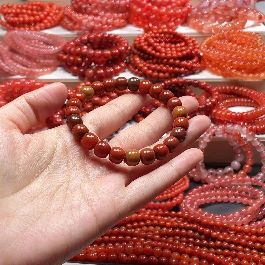 南红玛瑙未镶嵌手链9➕包浆老型