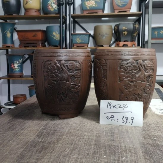 紫砂花盆库存尾货清仓