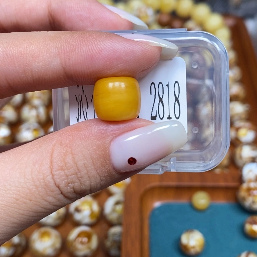 沁色蜜蜡未镶嵌2818