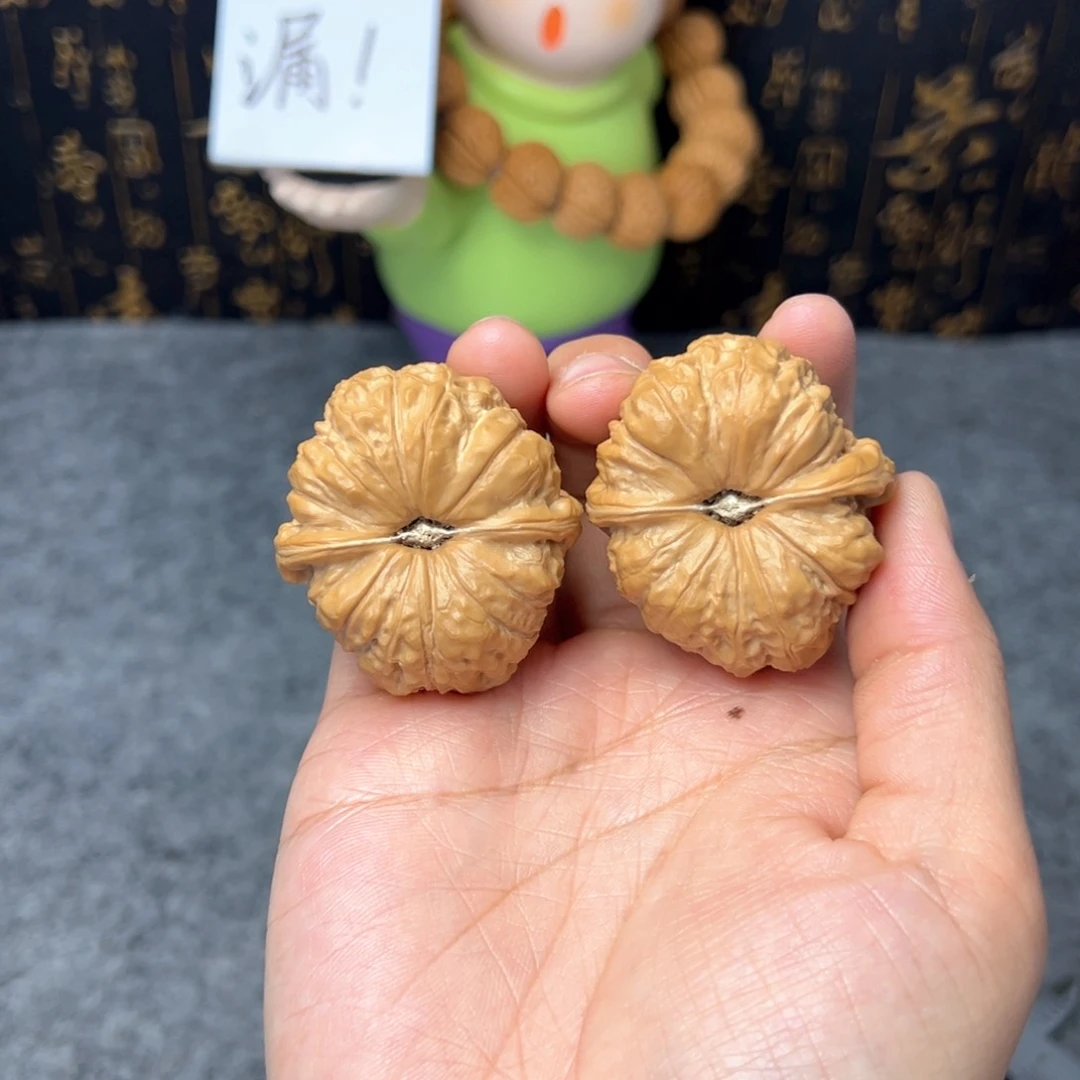 文玩核桃把件无***二南瓜墩