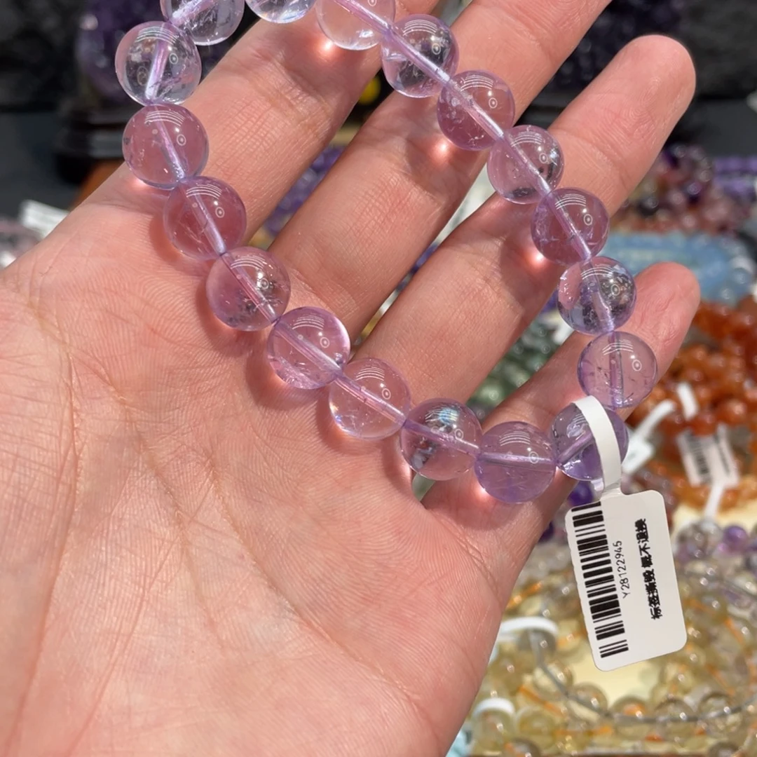 水晶未镶嵌手链薰衣草紫水晶11