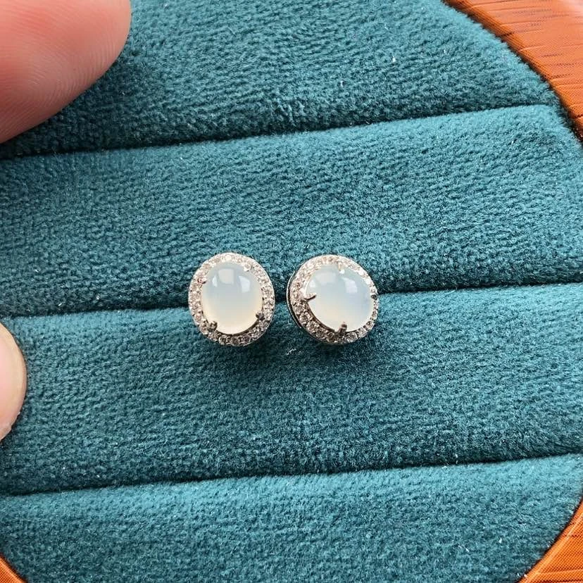 【闪购商品】翡翠耳饰银S925镶嵌J****G兮兮
