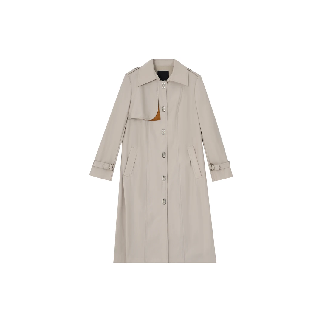 【小余专属】春季风衣气质时尚休闲百搭中长款梭织EF3245353152