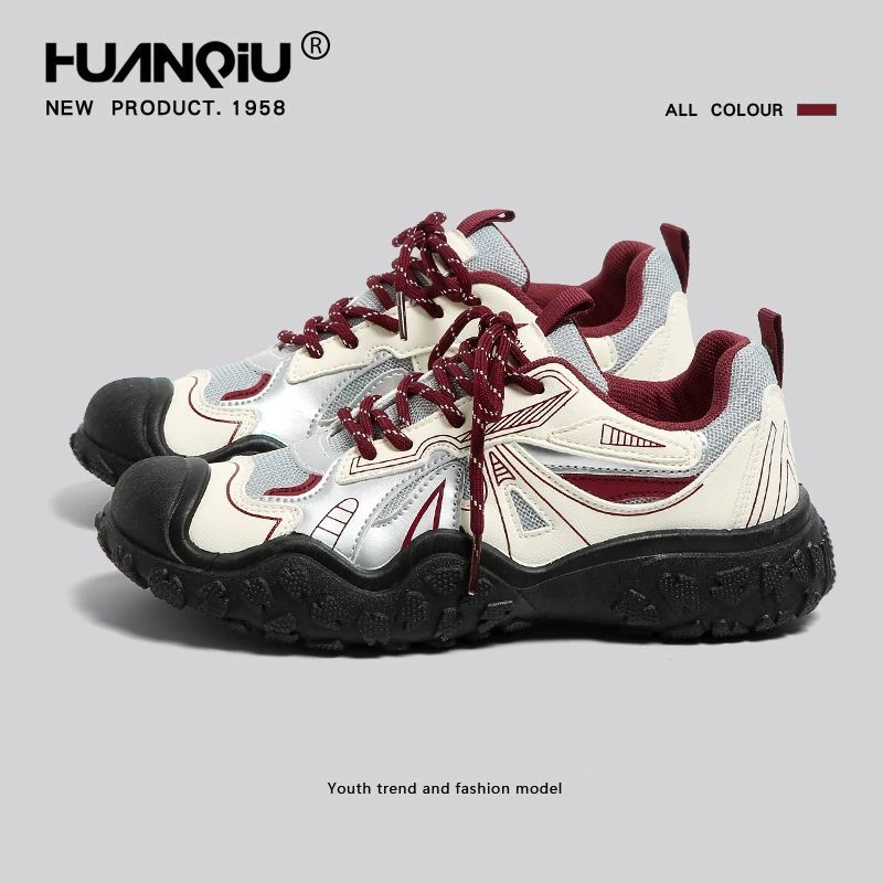 环球户外登山鞋女2025新款春夏季徒步运动鞋休闲鞋厚底老爹鞋女鞋