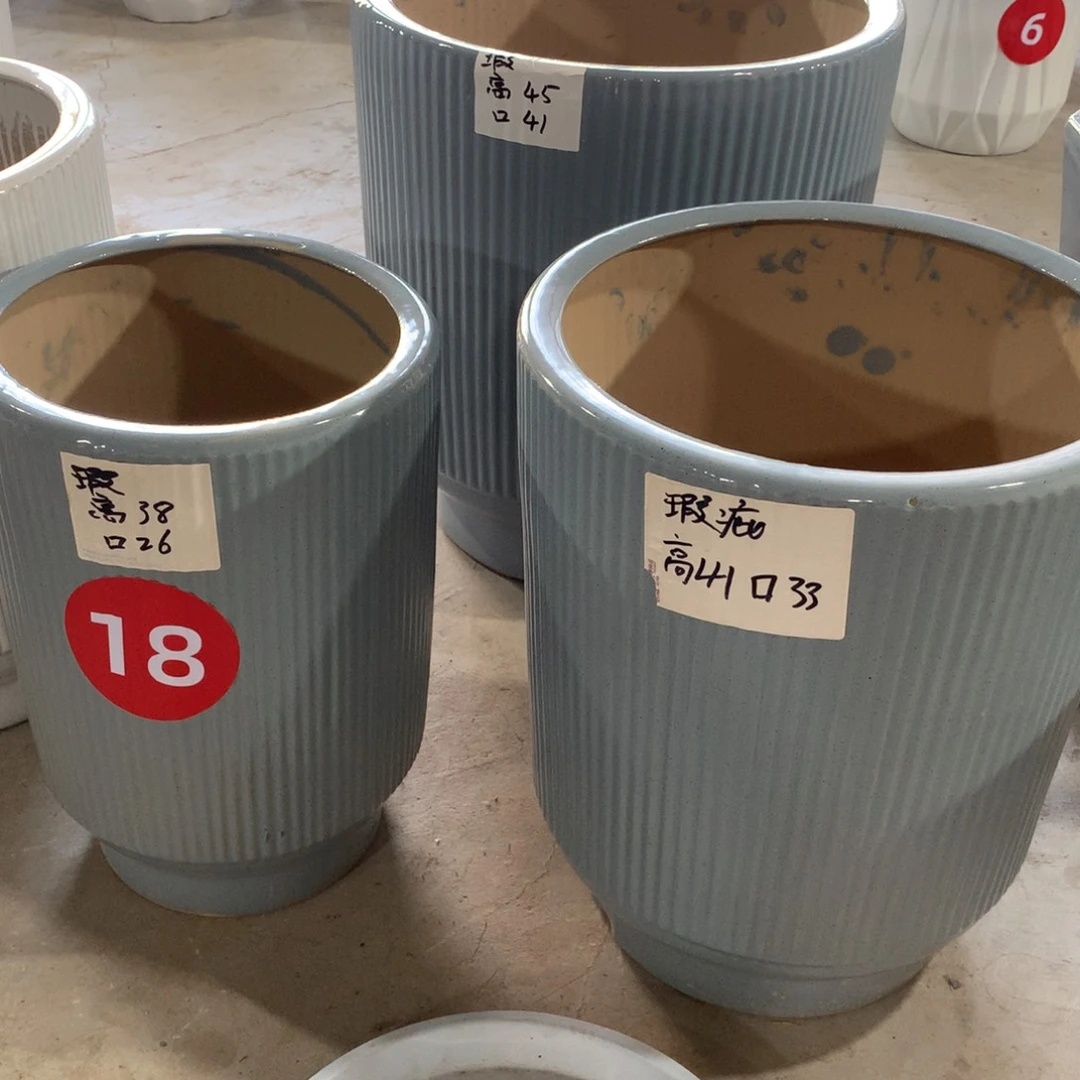 微瑕高温陶瓷花盆