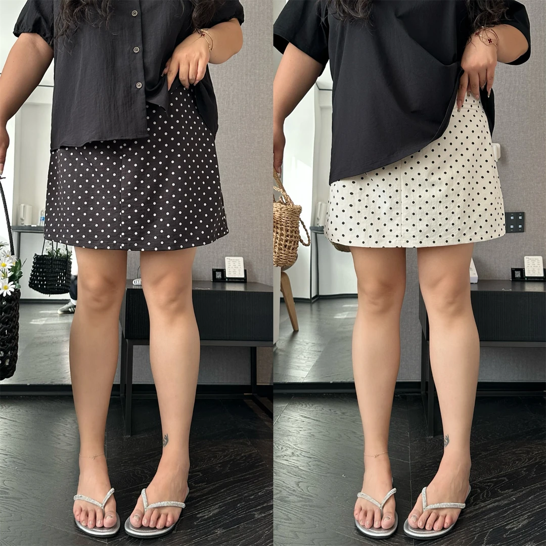 断码捡漏H海岸三时 / 时髦法风波点半裙15038花契大码200斤胖mm