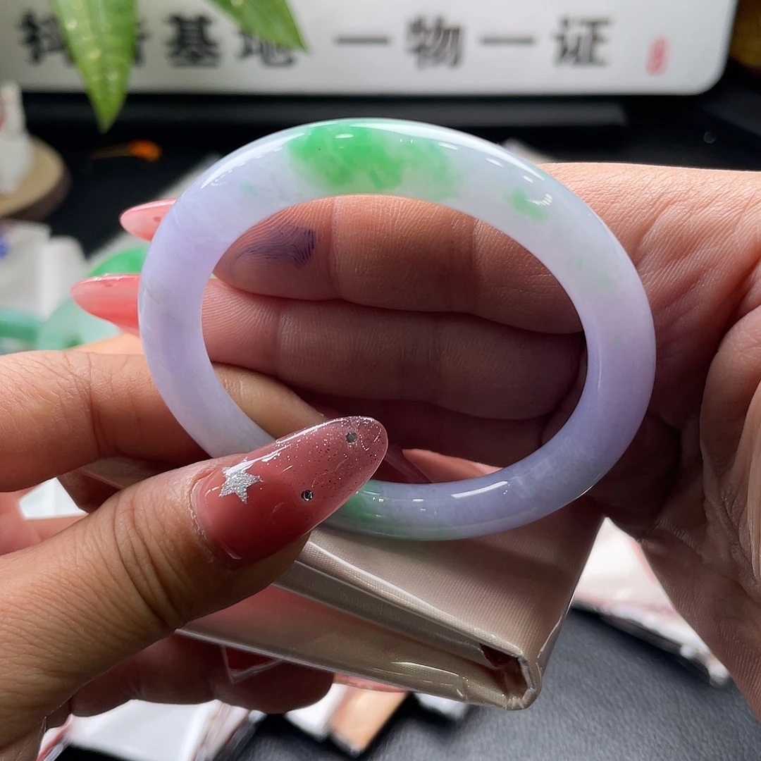 翡翠未镶嵌手镯51圆条