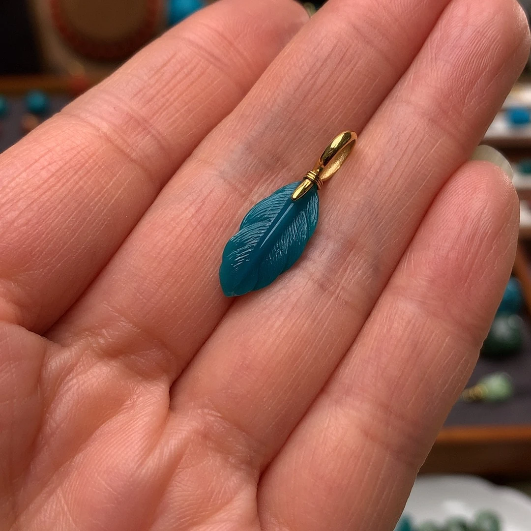 绿松石18K金镶嵌配饰