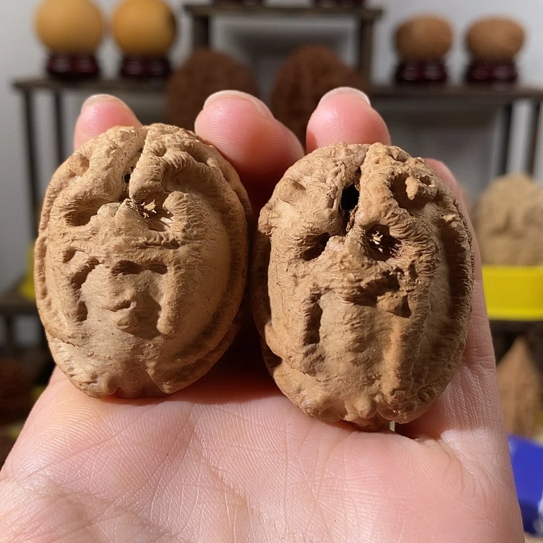 把件文玩核桃鬼脸35