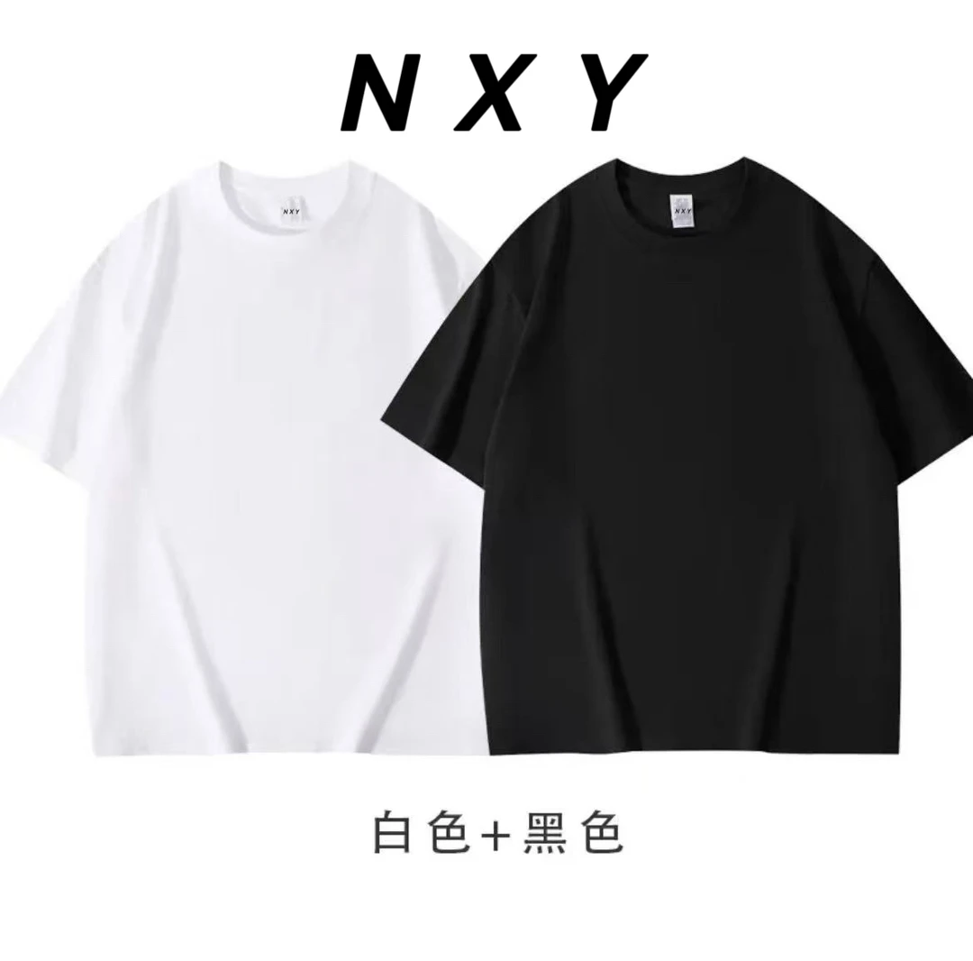 短袖买一送一260克重磅新疆长绒棉夏季男女同款时尚百搭宽松简约