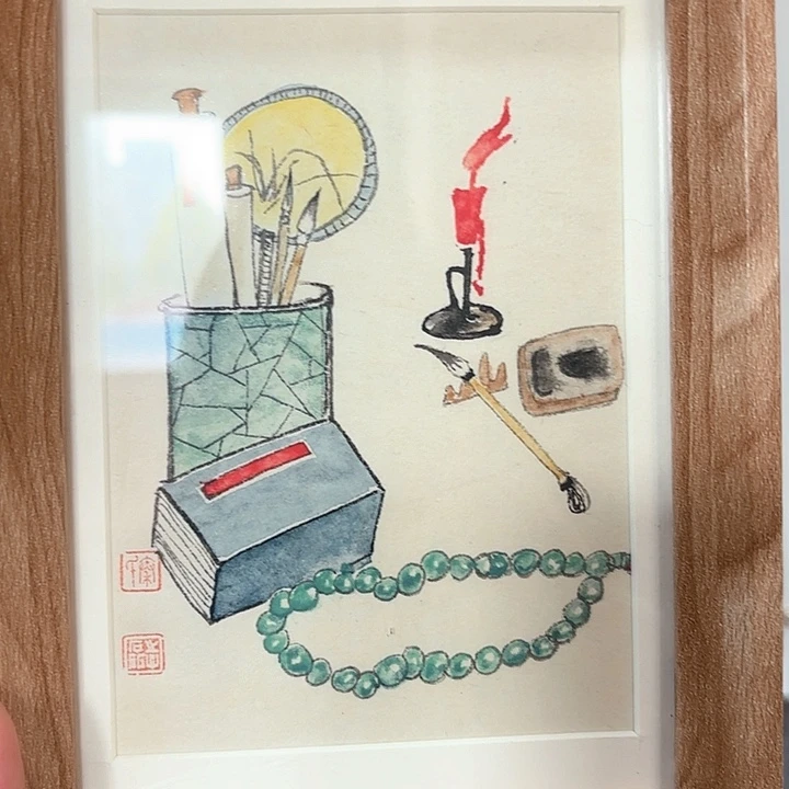 国画秦志磊国画摆台20/15cm