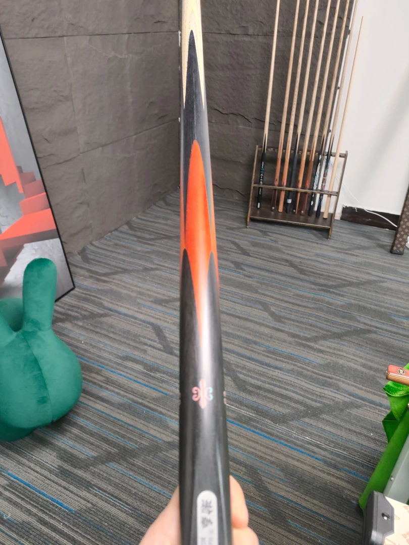 【插片+镶嵌】一体通杆小头杆北美白蜡木斯诺克黑八中式单支