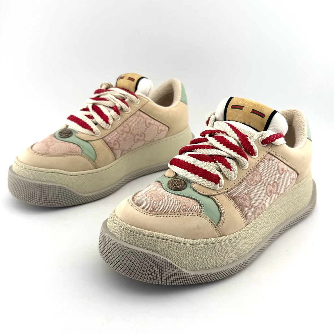99新 GUCCI/古驰 Gucci/古驰 36码 米粉色脏脏鞋胖丁 D8912