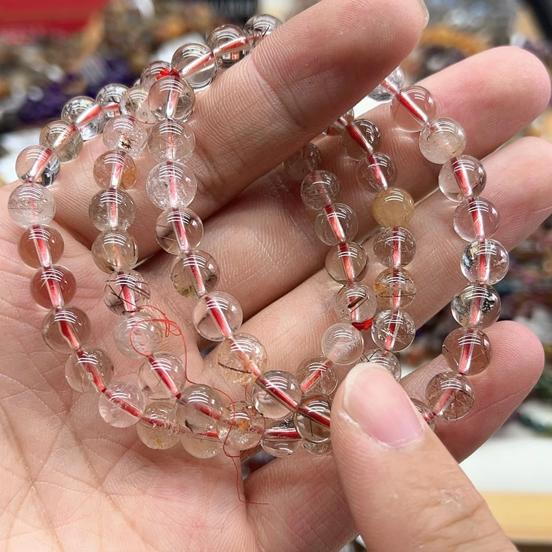 水晶手串未镶嵌多样性发货发一条