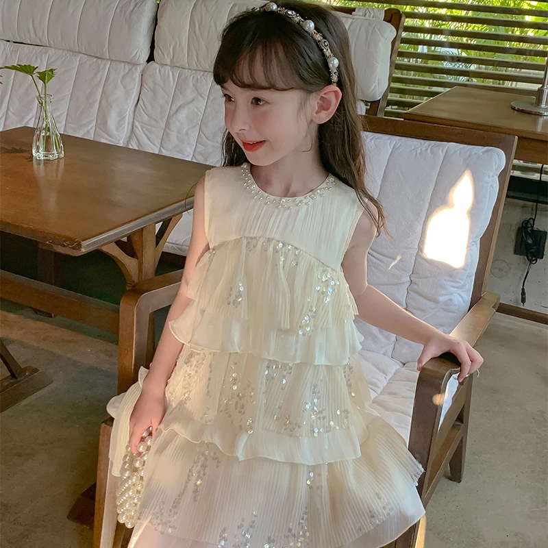 尤画2025原创设计师童品夏季女童中大童连衣裙68025