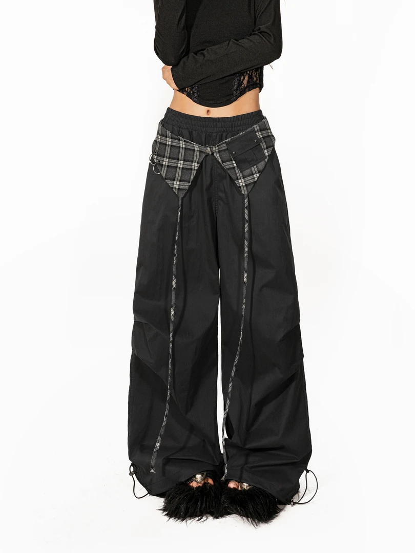 Arielink美式工装阔腿裤女街头个性慵懒潮牌休闲裤K25A706