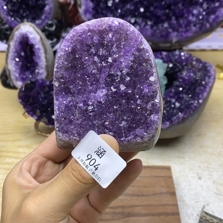 银S925镶嵌紫晶大型摆件（非配饰）