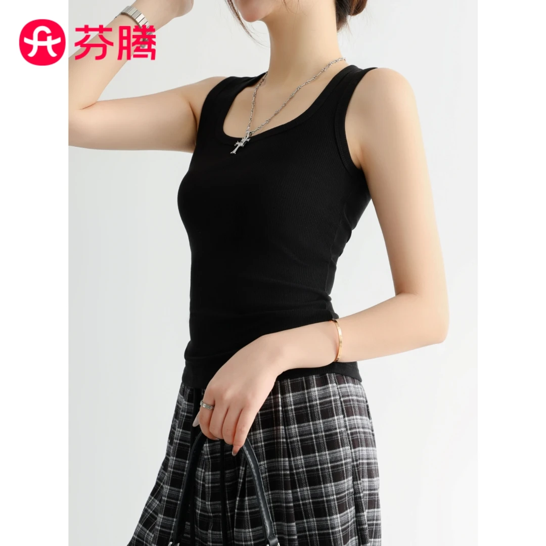 芬腾显瘦吊带背心女内搭2025新款棉春夏外穿防走光工字百搭打底