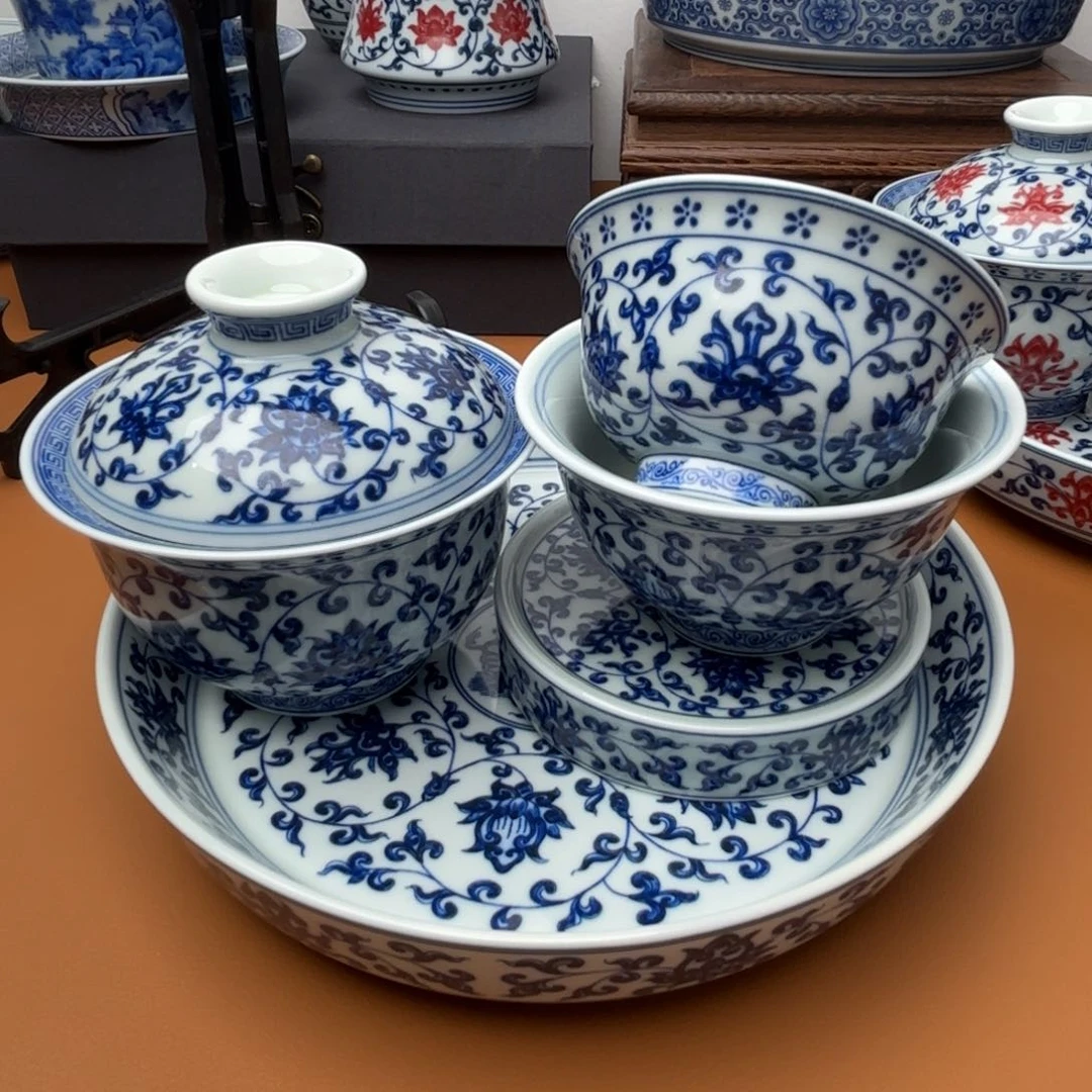 烦***提景德镇陶瓷五件套