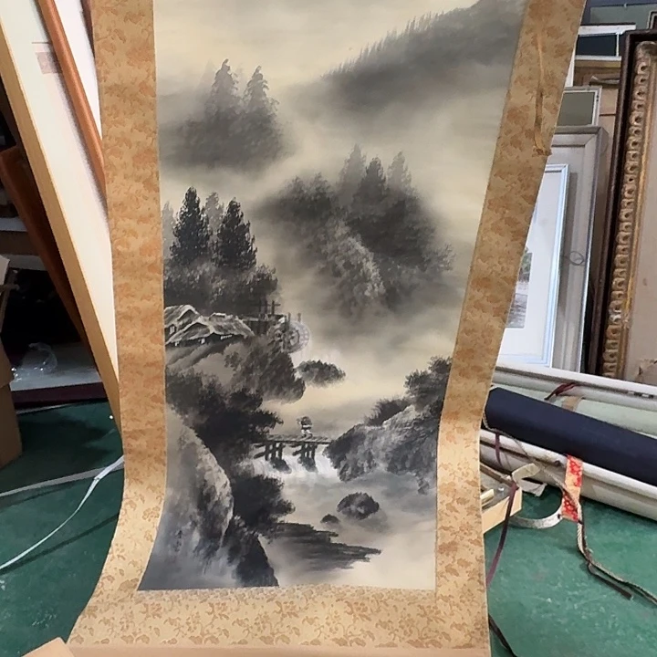 南***战中古框画有瑕疵破损已拍