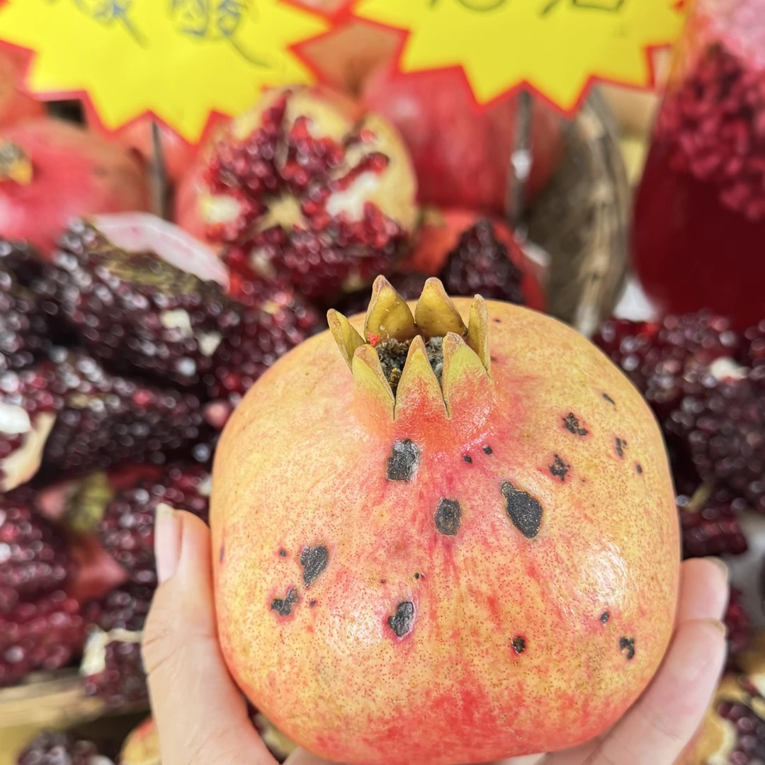 ［黑籽酸石榴］鸽血酸石榴老树花皮果黑珍珠石榴泡酒新鲜