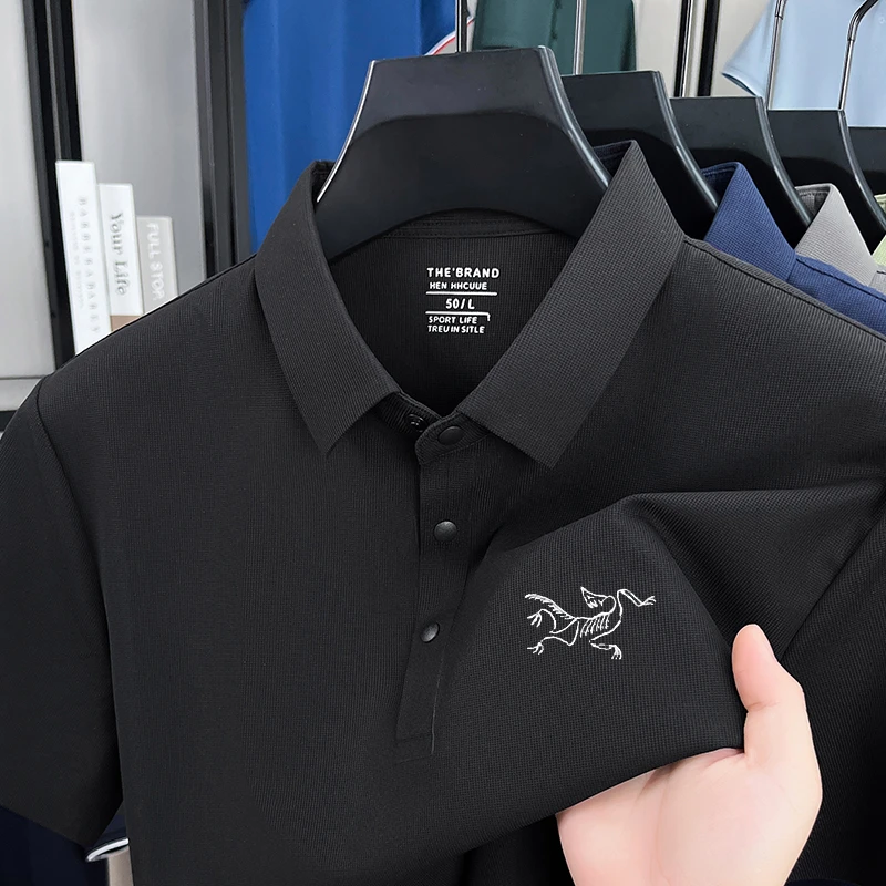 鸟家断码刺绣潮流短袖男士商务休闲潮流韩版夏季Polo衫男装运动
