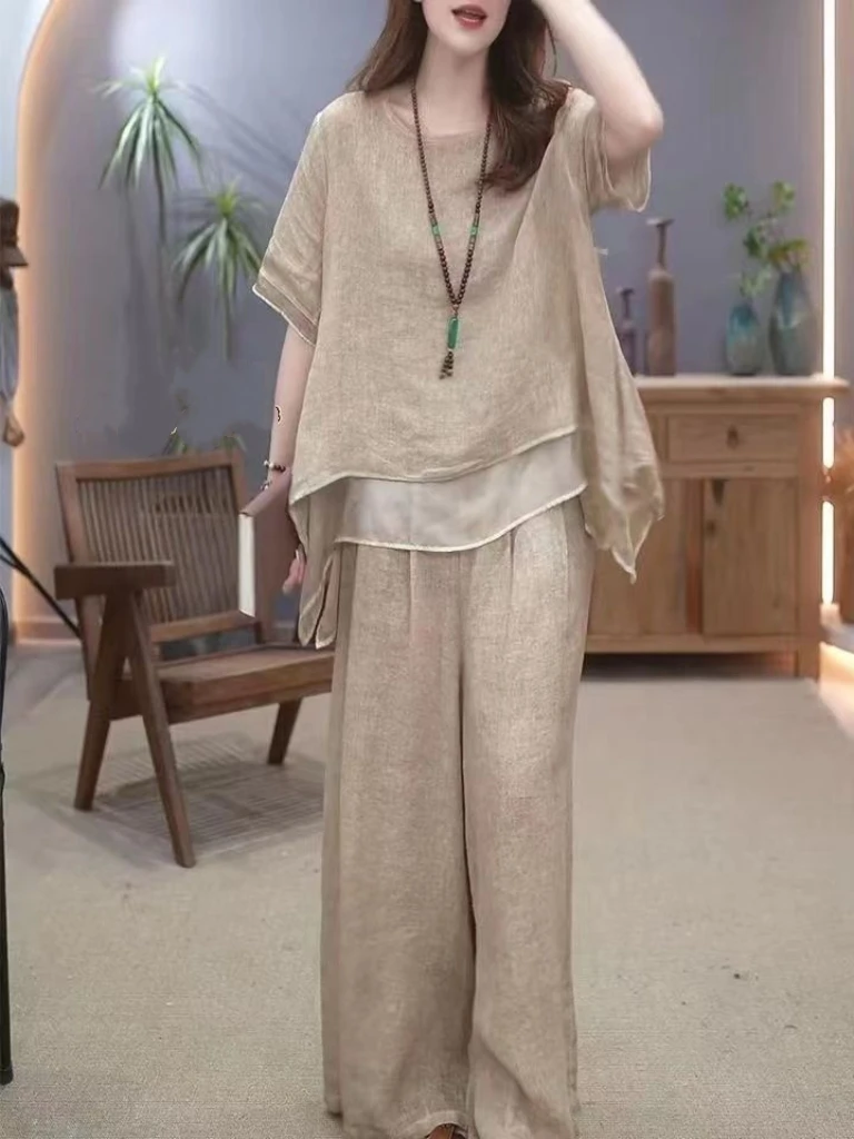 极简高档套装长裙女夏季洋气新款女神时尚洋气遮肚