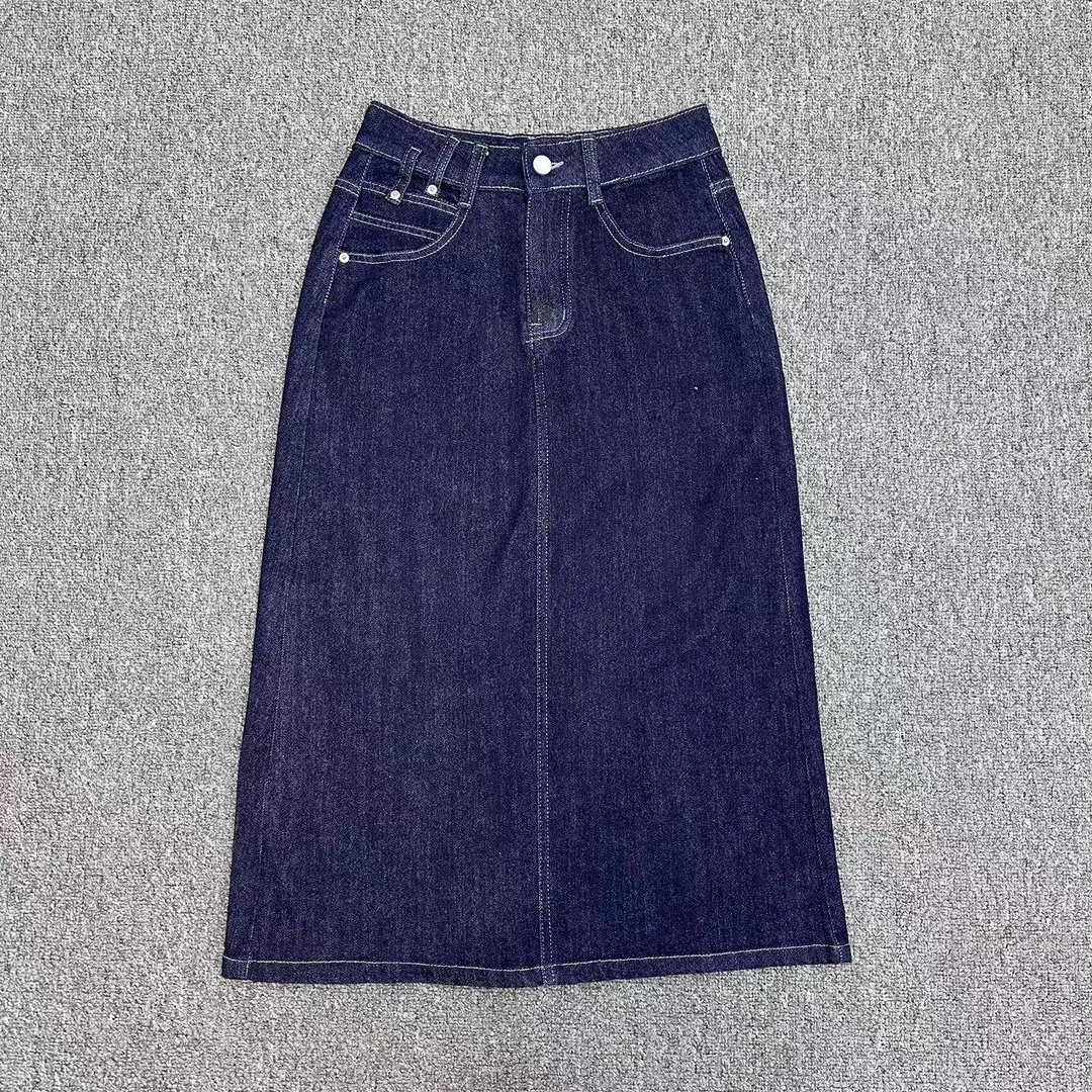 【周周家】5787濮院夏季桑蚕丝牛仔半裙女士休闲时尚街头风