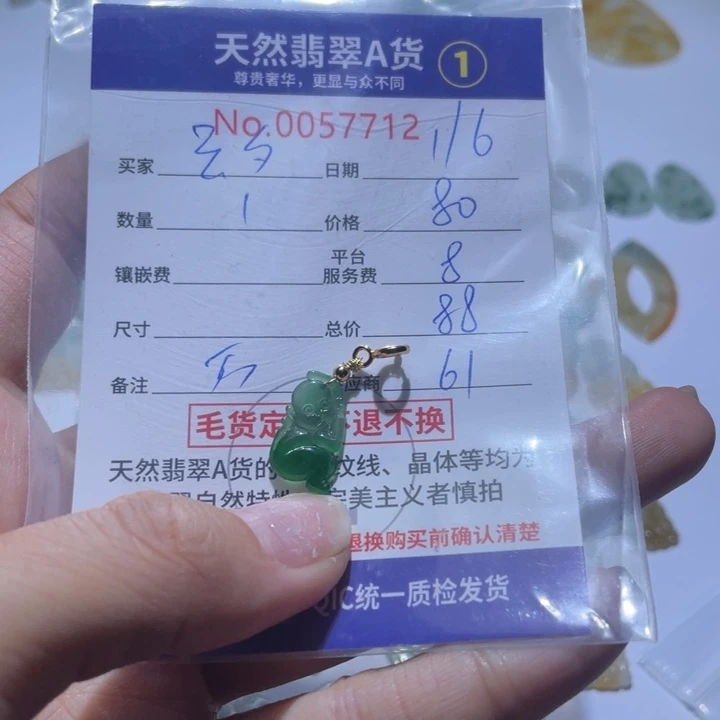 翡翠颈饰未镶嵌云*