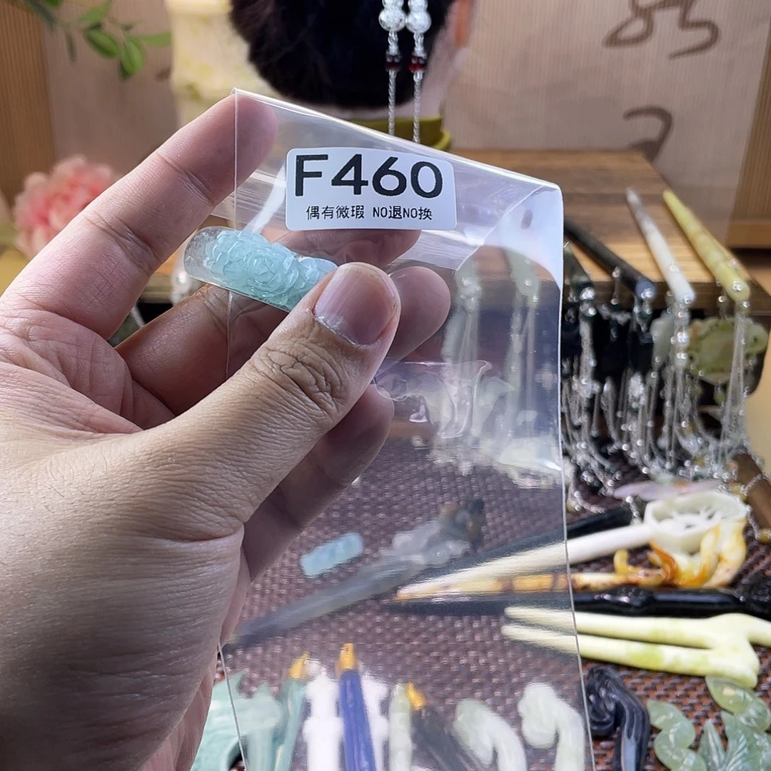 蛇纹石玉发饰合金叮*✨