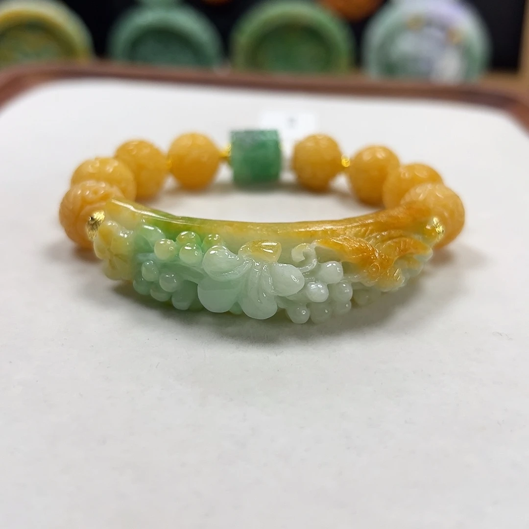 翡翠未镶嵌手链手牌