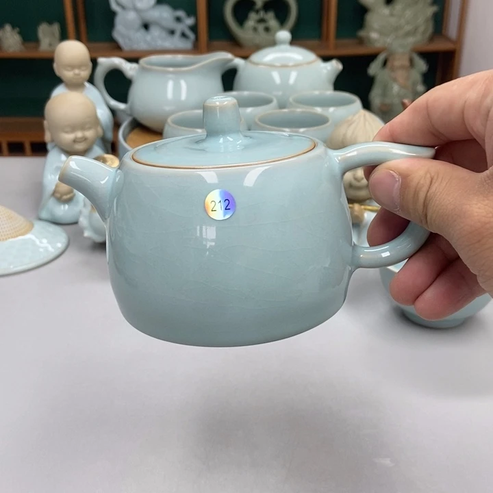 瓷随*天青色张君老师井栏壶