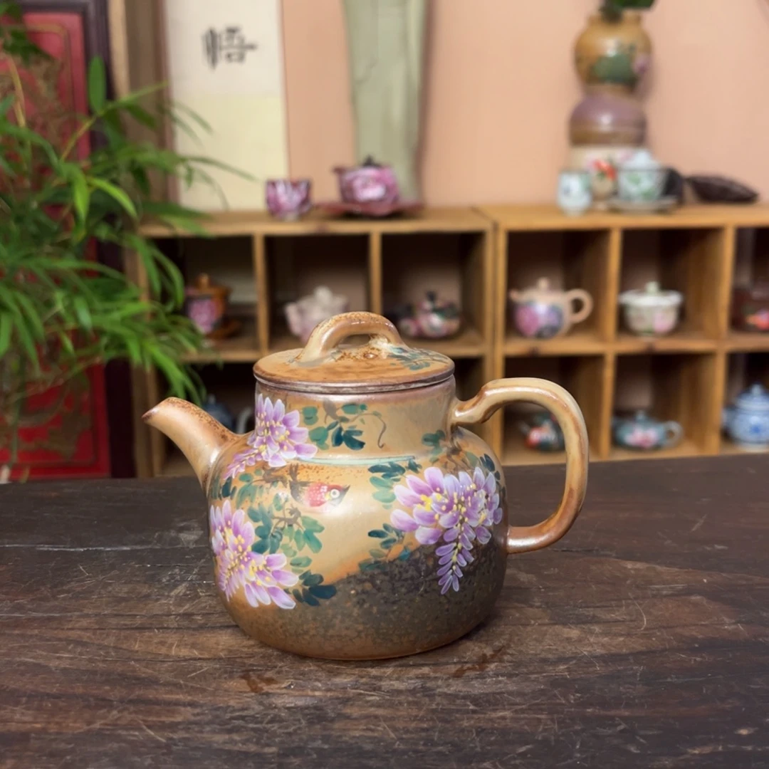 柴烧纯手工手绘陶瓷