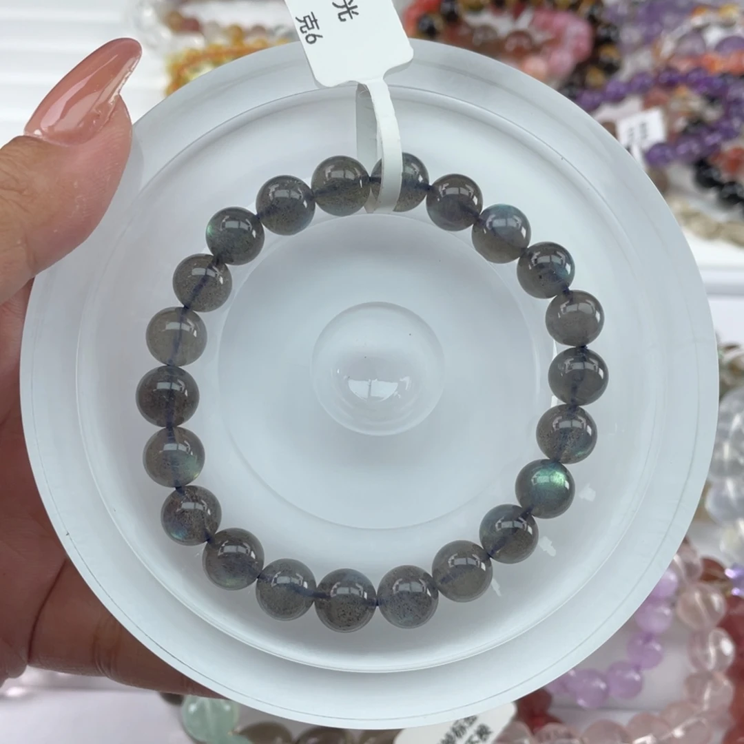 未镶嵌水晶手串020灰月光8m+