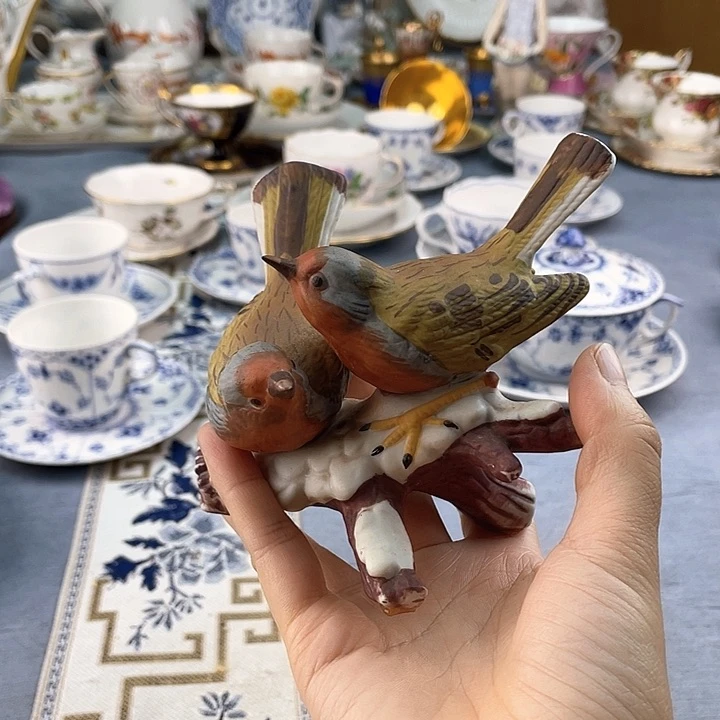 中古欧瓷瓷器小房子浓***多